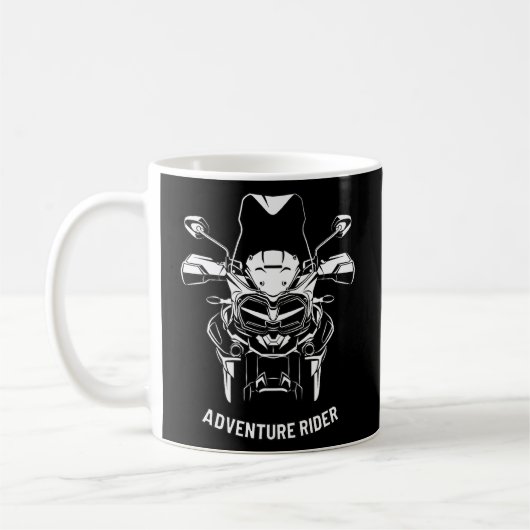 Adventure Motorrad Rider Off Road Biker Tiger Kaffeetasse (Links)