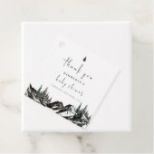 Adventure Mountain Forest Baby Dusche Vielen Dank Geschenkanhänger (Beispiel)