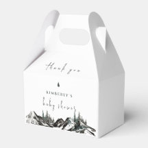 Adventure Mountain Forest Baby Dusche Vielen Dank