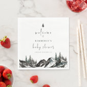 Adventure Mountain Forest Baby Dusche Willkommen Serviette (Beispiel)