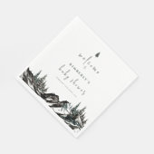 Adventure Mountain Forest Baby Dusche Willkommen Serviette (Ecke)