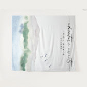 Adventure Mountain Lake Wedding Background Foto Wandteppich (Vorderseite (Horizontal))