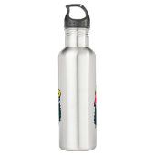 Adventure Mountain – Outdoor Hiking Nature Design  Edelstahlflasche (Rückseite)