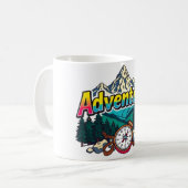 Adventure Mountain – Outdoor Hiking Nature Design Kaffeetasse (Vorderseite Links)
