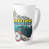 Adventure Mountain – Outdoor Hiking Nature Design  Milchtasse (Rechte Ecke)