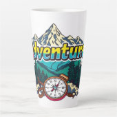 Adventure Mountain – Outdoor Hiking Nature Design  Milchtasse (Vorderseite)