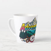 Adventure Mountain – Outdoor Hiking Nature Design Milchtasse (Linke Ecke)