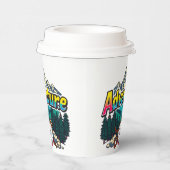 Adventure Mountain – Outdoor Hiking Nature Design Pappbecher (Rechts)