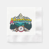 Adventure Mountain – Outdoor Hiking Nature Design Serviette (Vorderseite)