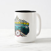 Adventure Mountain – Outdoor Hiking Nature Design Zweifarbige Tasse (VorderseiteRechts)
