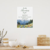 Adventure Mountain Retirement Party Welcome Sign Poster (Küche)