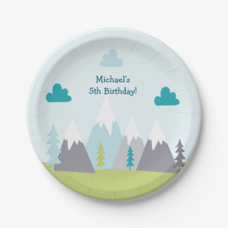Adventure Mountains Geburtstagsparty Plate Pappteller