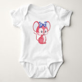Adventure Mouse: Baby T - Shirt mit Bow Design (Vorderseite)