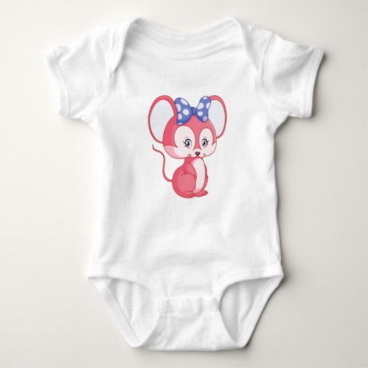 Adventure Mouse: Baby T - Shirt mit Bow Design (Vorderseite)