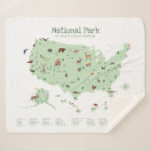Adventure National Park Map Woodland Kinderzimmer Sherpadecke (Vorderseite (Horizontal))