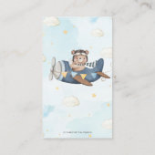 Adventure Niedlich Bear Blue Flugzeug Books for Ba Begleitkarte (Rückseite)