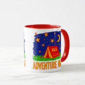 Adventure Night Camping Tent Kids Drawing Tasse (VorderseiteRechts)