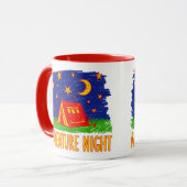Adventure Night Camping Tent Kids Drawing Tasse (Vorderseite Links)