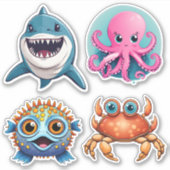 Adventure Ocean Life Set wasserdicht Aufkleber (Vorderseite)
