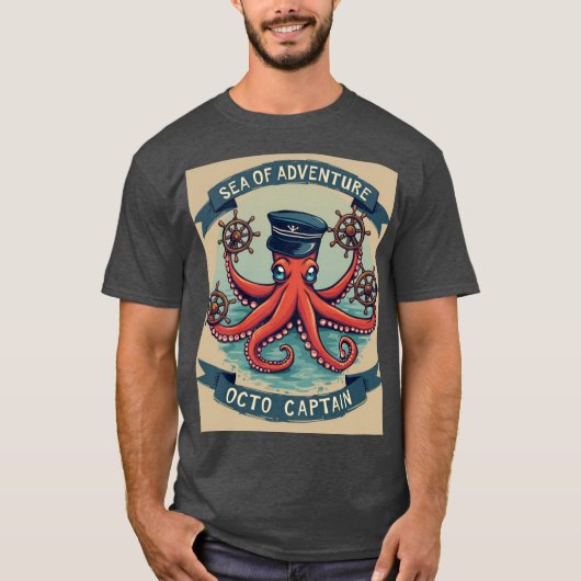 Adventure Octo Captain - Bold und Fun T-Shirt (Vorderseite)