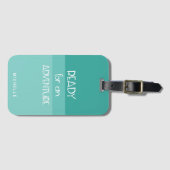 Adventure Ombre Aquamarin | Monogramm-Gepäckträger Gepäckanhänger (Vorderseite (Horizontal))