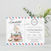 Adventure Onederery Travel Voyage Postage Mail Einladung (Stehend Vorderseite)