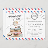 Adventure Onederery Travel Voyage Postage Mail Einladung (Vorne/Hinten)