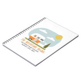 Adventure Orange Camper Baby Showbook Notizblock (Linke Seite)