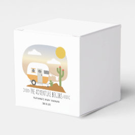 Adventure Orange Camper Clothesline Babydusche Geschenkschachtel