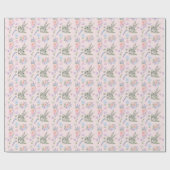 Adventure Oster Bunny Spring Pastel Blume Rosa Geschenkpapier (Flach)