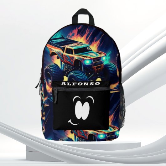 Adventure outing monster truck summertime bedruckter rucksack