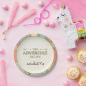 Adventure Paper Tellers Travel World Map Dusche Pappteller (Party)