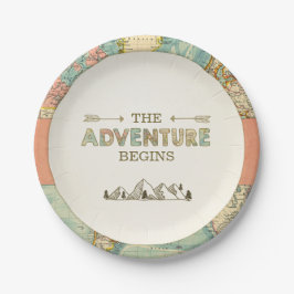 Adventure Paper Tellers Travel World Map Dusche Pappteller