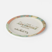 Adventure Paper Tellers Travel World Map Dusche Pappteller (Schrägansicht)