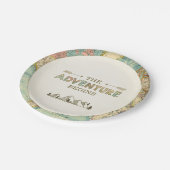 Adventure Paper Tellers Travel World Map Dusche Pappteller (Schrägansicht)