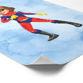 Adventure Park beim Cartoon Girl Printable Poster (Ecke)