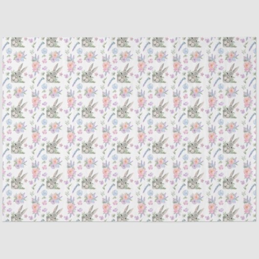 Adventure Park Osterfest Bunny Spring Pastel Blume Seidenpapier (Vorderseite)