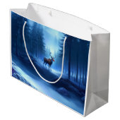 Adventure Park Rentier Winter Wonderland Große Geschenktüte (Rückseite Schrägansicht)