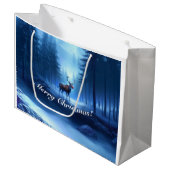 Adventure Park Rentier Winter Wonderland Große Geschenktüte (Vorderseite Schrägansicht)