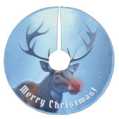 Adventure Park Rentier Winter Wonderland Polyester Weihnachtsbaumdecke (Vorderseite)