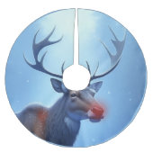 Adventure Park Rentier Winter Wonderland Polyester Weihnachtsbaumdecke (Vorderseite)