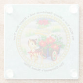 Adventure Park Vintage Weihnachten Rentier & Blume Glasuntersetzer (Rückseite)