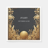 Adventure Passport Boarding Pass Brautparty Serviette (Vorderseite)