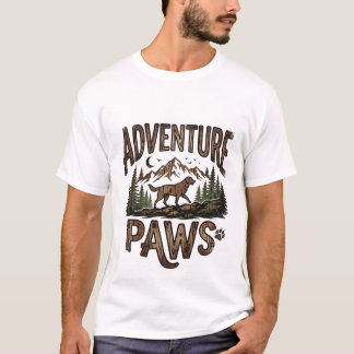 Adventure Paws - Wandernder Hund Berg T-Shirt