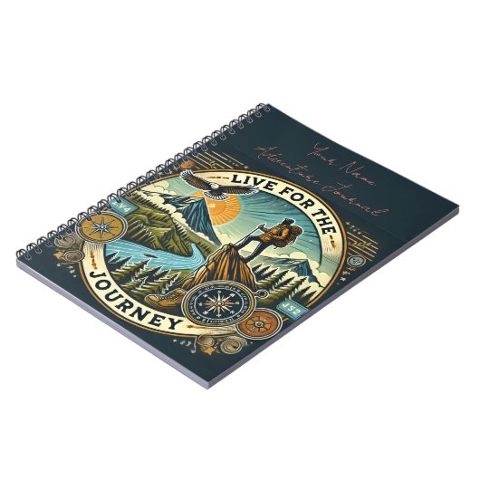Adventure - Personalisiertes SpiralNotebook Notizblock (Linke Seite)