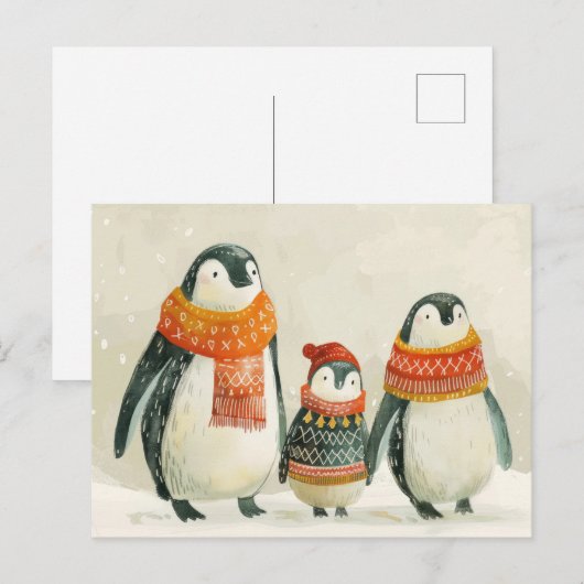 Adventure Pinguin Postkarte (Vorne/Hinten)
