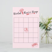 Adventure Pink und Red Brautparty Bingo Game (Stehend Vorderseite)