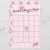 Adventure Pink und Red Brautparty Bingo Game (Vorne/Hinten)