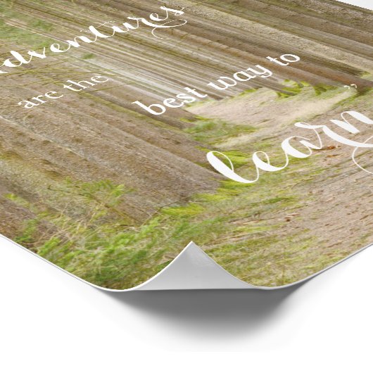 Adventure Quote Typografie Poster (Ecke)