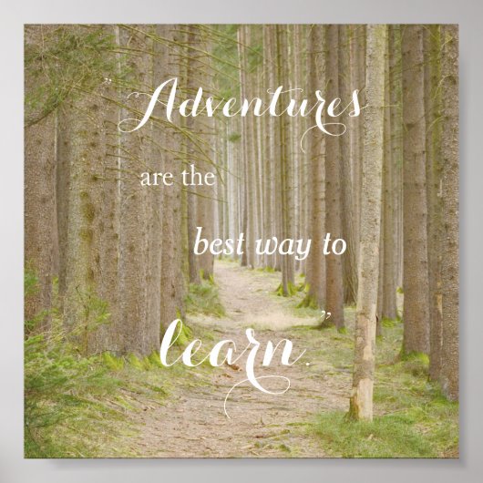 Adventure Quote Typografie Poster (Vorne)
